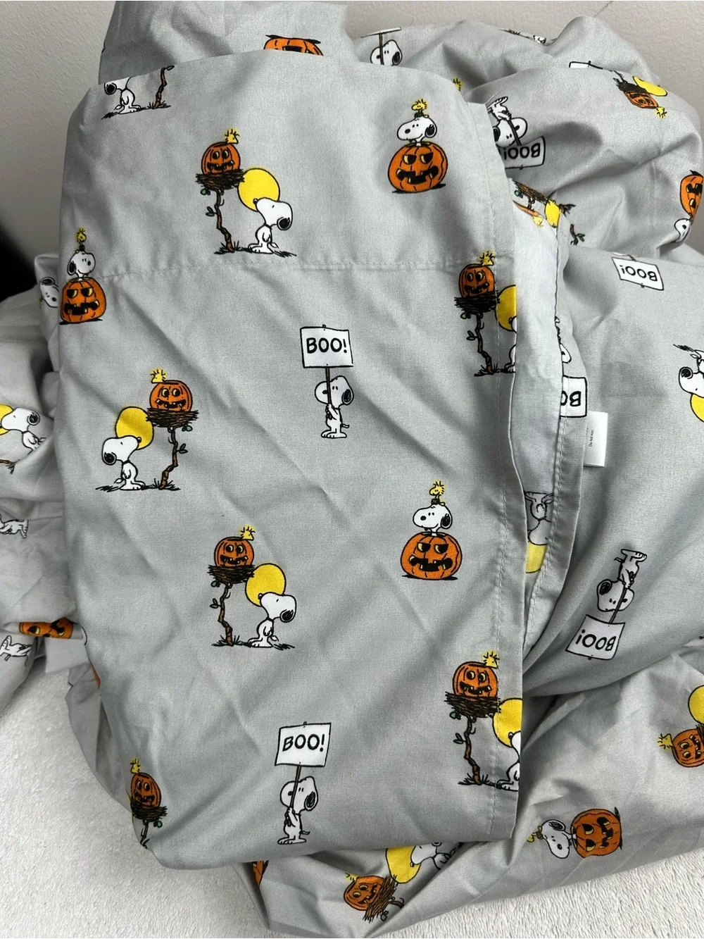 Peanuts Halloween Snoopy Sheet Set Queen